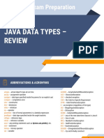 OCA Exam Preparation: Java Data Types - Review