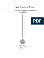 Financial Access in Nepal: (Exploring The Feature of Deposit Accounts of A, B, C Class Bfis)