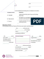 Grade 7 - The Four Factors of Fair Use - Fair and Square Student Handout