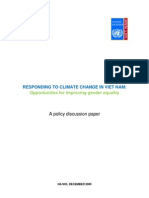 Responding To Climate Change in Vietnam: Opportunities For Improving Gender Equality