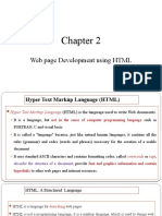 Web Page Development Using HTML