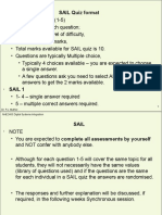 SAIL Quiz Format