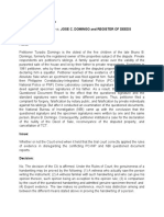 #6 Domingo v. Domingo Turadio C. Domingo vs. Jose C. Domingo and Register of Deeds G.R. No. 150897 April 11, 2005 Facts