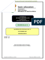 Mathematics P2 Nov 2015 Memo Afr & Eng