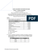 Paper - 8: Financial Management and Economics For Finance Section - A: Financial Management