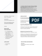 Black and White Color Blocks Software Engineer Resume