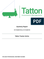 Tatton Tracker Active Quarterly Report Oct-Dec 19