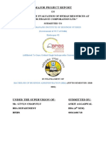 Major Project Report: "Performance Evaluation of Human Resources at Power Finance Corporation LTD."