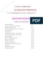 Blood Bank Procedures