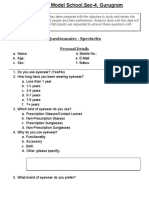 Project Questionnaire (Eco)