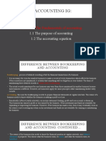 Accounting IG Section 1.1 The Fundamentals of Accounting Section 1.2 The Accounting Equation