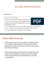 Data Mining and Warehousing: Kapil Sharma