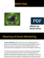 Green Marketing: Karan Arora