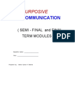 Purposive Communication Semi Finals and Finals PDF