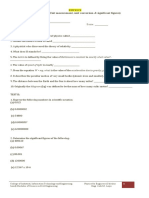 Physics Problem Set #1 (Unit Measurement, Unit Conversion & Significant Figures)