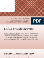 Lesson 6 - Local and Global Communication in Multicultural Setting