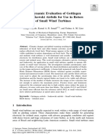 Aerodynamic Evaluation of Gottingen and Joukowski Airfoils For Use in Rotors of Small Wind Turbines