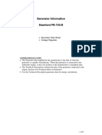 Stamford PE-734-B Generator Data With DVR