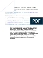 3.5. Liability of The Civil Engineer and The Client: Breach of Duty of Care Break of Client's Duty