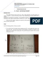 Soil - Plant - Water Relationship: Practice Exercise No. 4b