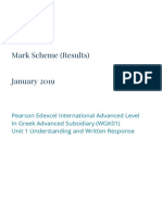 Mark Scheme (Results) January 2019