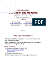 Simulation and Modeling Simulation and Modeling: CPE428/CSC425