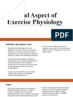 Clinical Aspect of Exercise Physiology