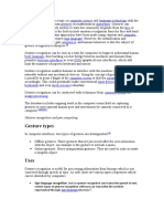 Gesture Recognition Is A Topic in Computer Science and Language Technology With The Goal of Interpreting Human Gestures Via Mathematical Algorithms