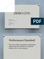 Demo Cot1: Prepared by