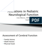 Alterations in Pediatric Neurological Function: Lisa Musso, ARNP, MN, CPNP Seattle University