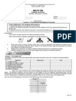 Q1 - W1-2 - Distance and Midpoint Formula