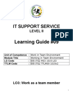 It Support Service: Learning Guide #09