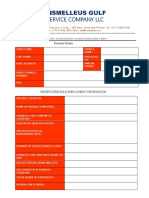 Transmelleus Gulf Oil Service Company On-Line Interview - Questionnaire Form