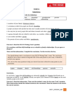 Writing Unit 8 - Answer Key