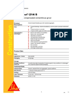 Shrinkage Compensated Cementitious Grout