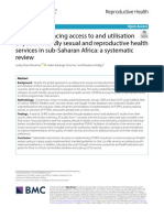 Factors Influencing Access To and Utilisation of Youth-Friendly Sexual and Reproductive Health Services in Sub-Saharan Africa: A Systematic Review