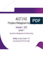 ACCT 2102: Principles of Management Accounting