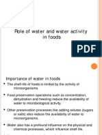 Lecture 1-Role of Water and Water Activity in Foods