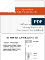 Computer Organization and Assembly Language: Lecture 11 & 12 x86 Memory Organisation Memory Segmentation