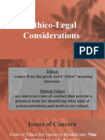 Nursing Ethico-Legal Considerations