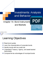 Investments: Analysis and Behavior: Chapter 14-Bond Instruments and Markets