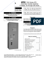 Operator's Manual: 7000 Series ATS Automatic Transfer Switches D Design, 30 Through 230 Amps