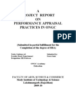 A Project Report ON: Performance Appraisal Practices in Ongc