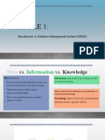 DBMS Module 1