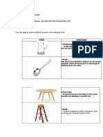 Fill in The Table by Determining The Functions of The Following Items