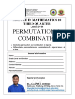 Permutation & Combination: Module in Mathematics 10 Third Quarter