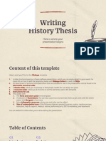 Writing History Thesis: Here Is Where Your Presentation Begins