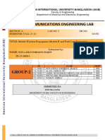 Telecommunications Engineering Lab: Section: A Lab No: 5 GR No: Semester: Fall 21-22 Date