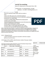 Financial Accounting and Cost Management and Management Control Paper MBA