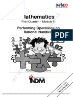 Mathematics: Performing Operations On Rational Numbers